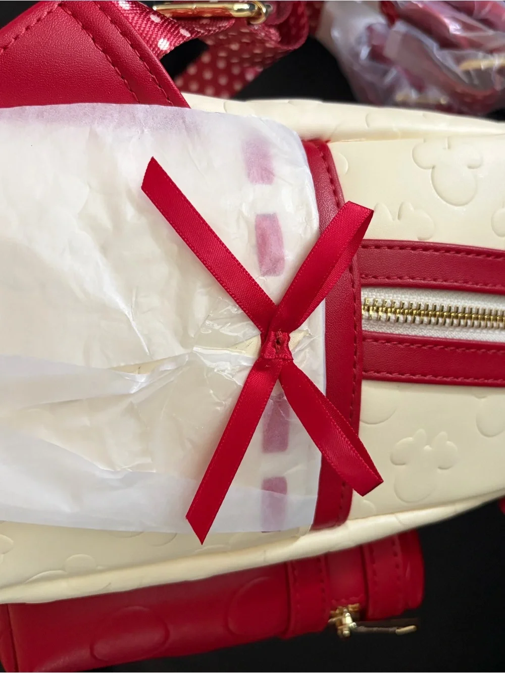Disney x Loungefly Minnie Bow Red & White Rock the Dots Coquette Mini Backpack